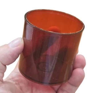 Envase policarbonato p/ velas ambar