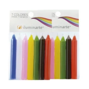 Vela 7 colores x 7 unidades