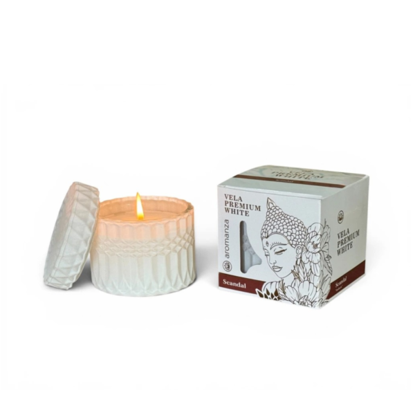 Vela premium white aromanza