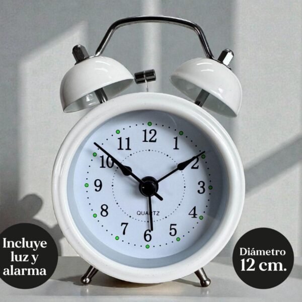 Reloj despertador doble campana