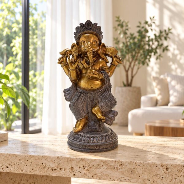 Ganesh parada oro  y marron 31 cm (791 a)